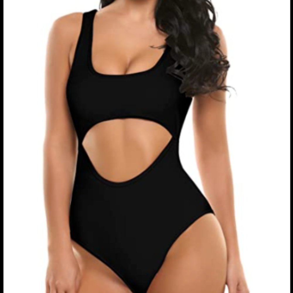 Ekouaer Women Bathing Suits Padded Hollow Out Keyhole